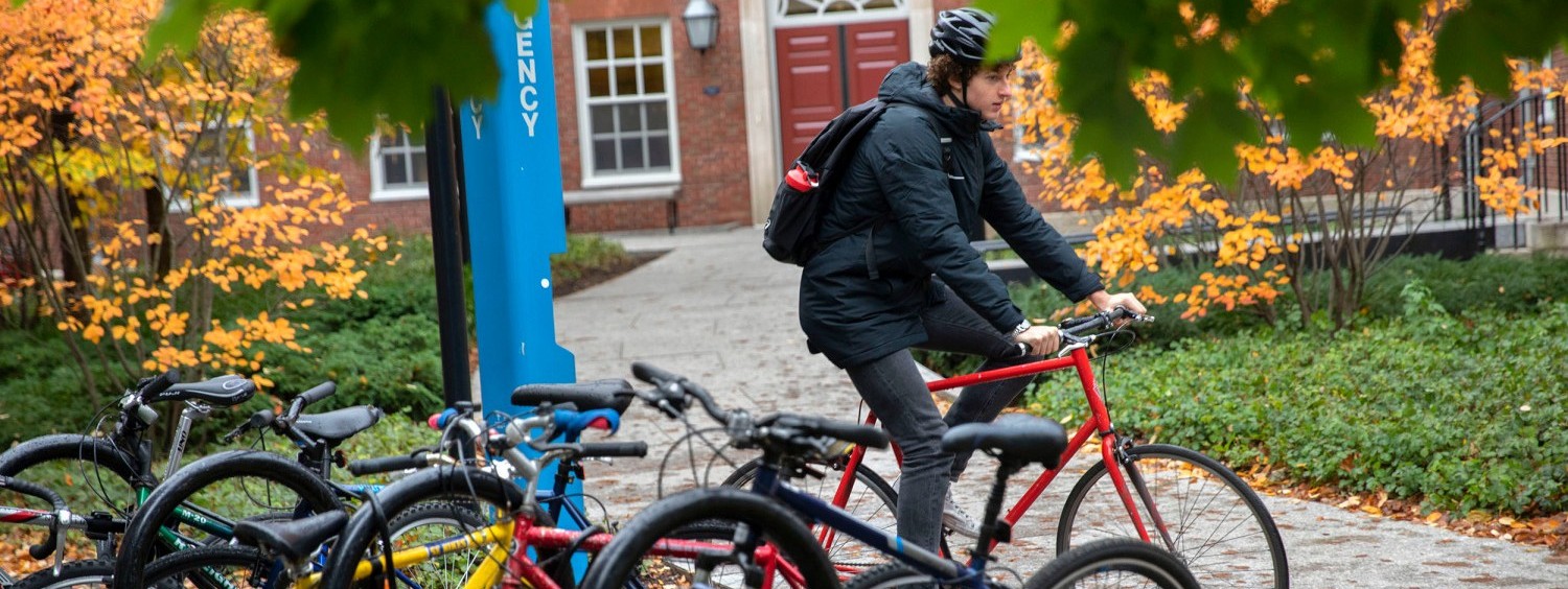 person riding a bike